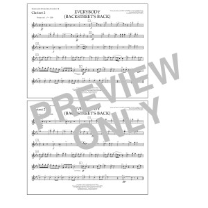 Everybody (Backstreet's Back) (arr. Tom Wallace) - Clarinet 2