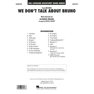 We Don't Talk About Bruno (from Encanto) (arr. Michael Sweeney) - Conductor Score (Full Score)
