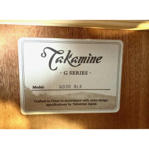 Takamine GD30 Black 2021