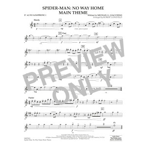 Spider-Man: No Way Home Main Theme (arr. Robert Longfield) - Eb Alto Saxophone 1