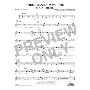 Spider-Man: No Way Home Main Theme (arr. Robert Longfield) - Bb Tenor Saxophone