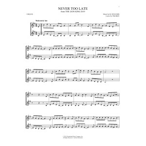 Never Too Late (from The Lion King 2019)
