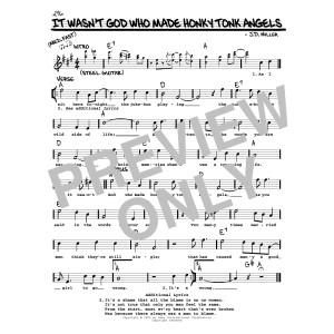 It Wasn't God Who Made Honky Tonk Angels