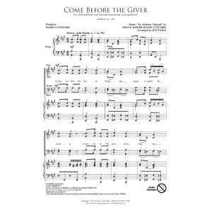 Come Before The Giver (arr. Jon Paige)