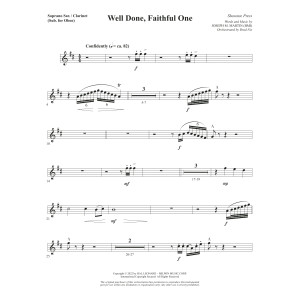 Well Done, Faithful One - Soprano Sax/Clarinet(sub oboe)