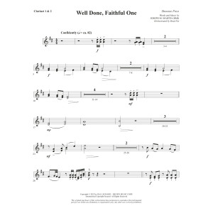 Well Done, Faithful One - Bb Clarinet 1 & 2