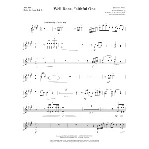 Well Done, Faithful One - Alto Sax 1-2 (sub. Horn 1-2)