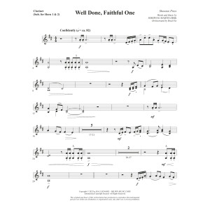Well Done, Faithful One - Clarinet (sub. Horn 1-2)