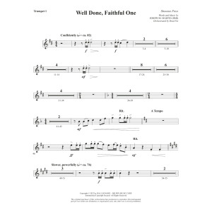 Well Done, Faithful One - Bb Trumpet 1