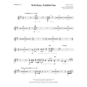 Well Done, Faithful One - Bb Trumpet 2,3