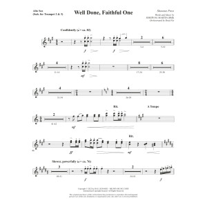 Well Done, Faithful One - Alto Sax (sub. Trumpet 2-3)