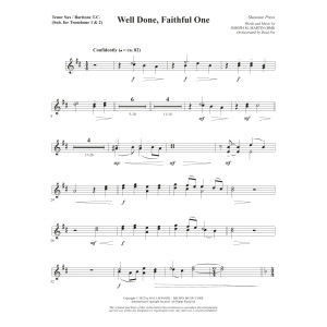 Well Done, Faithful One - Tenor Sax/BariTC (sub Tbn 1-2)