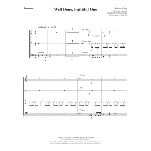 Well Done, Faithful One - Percussion