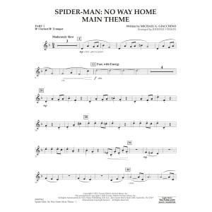 Spider-Man: No Way Home Main Theme (arr. Vinson) - Pt.1 - Bb Clarinet/Bb Trumpet