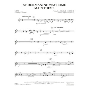 Spider-Man: No Way Home Main Theme (arr. Vinson) - Pt.2 - Bb Clarinet/Bb Trumpet