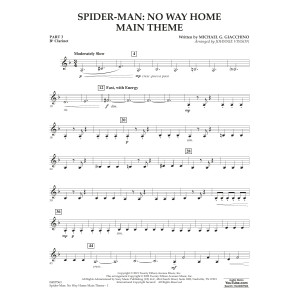 Spider-Man: No Way Home Main Theme (arr. Vinson) - Pt.3 - Bb Clarinet