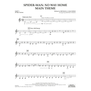 Spider-Man: No Way Home Main Theme (arr. Vinson) - Pt.5 - Bb Bass Clarinet