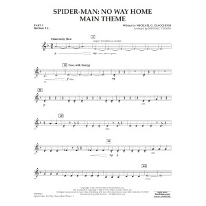 Spider-Man: No Way Home Main Theme (arr. Vinson) - Pt.5 - Baritone T.C.