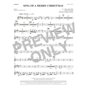 Sing of a Merry Christmas (Full Orchestra) - Bb Clarinet 1