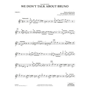 We Don't Talk About Bruno (from Encanto) (arr. Robert Longfield) - Violin 1