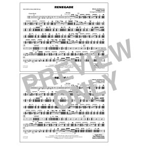 Renegade (arr. Ishbah Cox) - Multiple Bass Drums