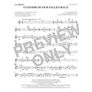 O Savior Of Our Fallen Race (arr. David Angerman) - Bb Clarinet