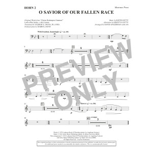 O Savior Of Our Fallen Race (arr. David Angerman) - F Horn 2