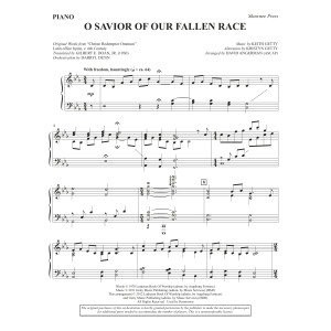 O Savior Of Our Fallen Race (arr. David Angerman) - Piano