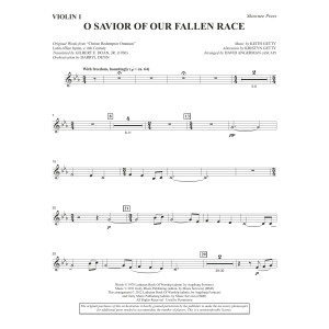 O Savior Of Our Fallen Race (arr. David Angerman) - Violin 1