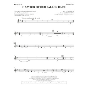 O Savior Of Our Fallen Race (arr. David Angerman) - Violin 2