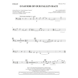O Savior Of Our Fallen Race (arr. David Angerman) - Cello