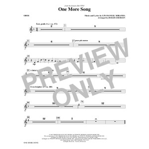 One More Song (from Vivo) (arr. Roger Emerson) - Oboe