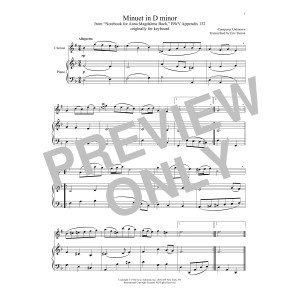 Minuet In D Minor, BWV Appendix 132