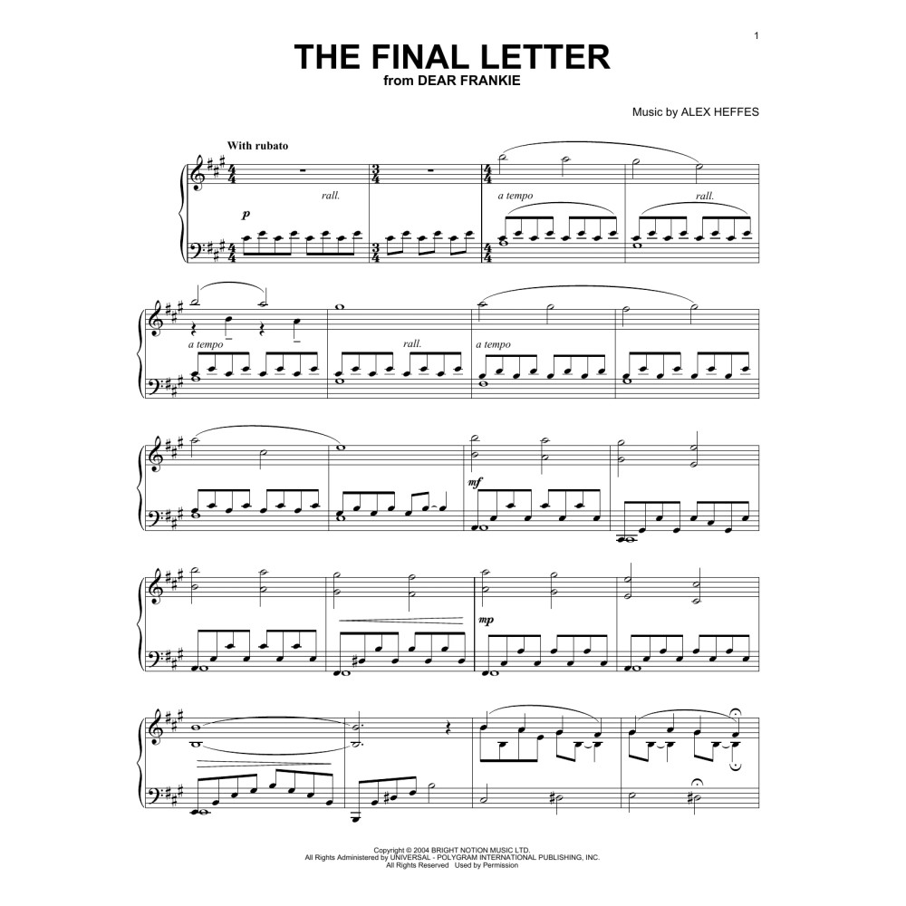 The Final Letter (from Dear Frankie)