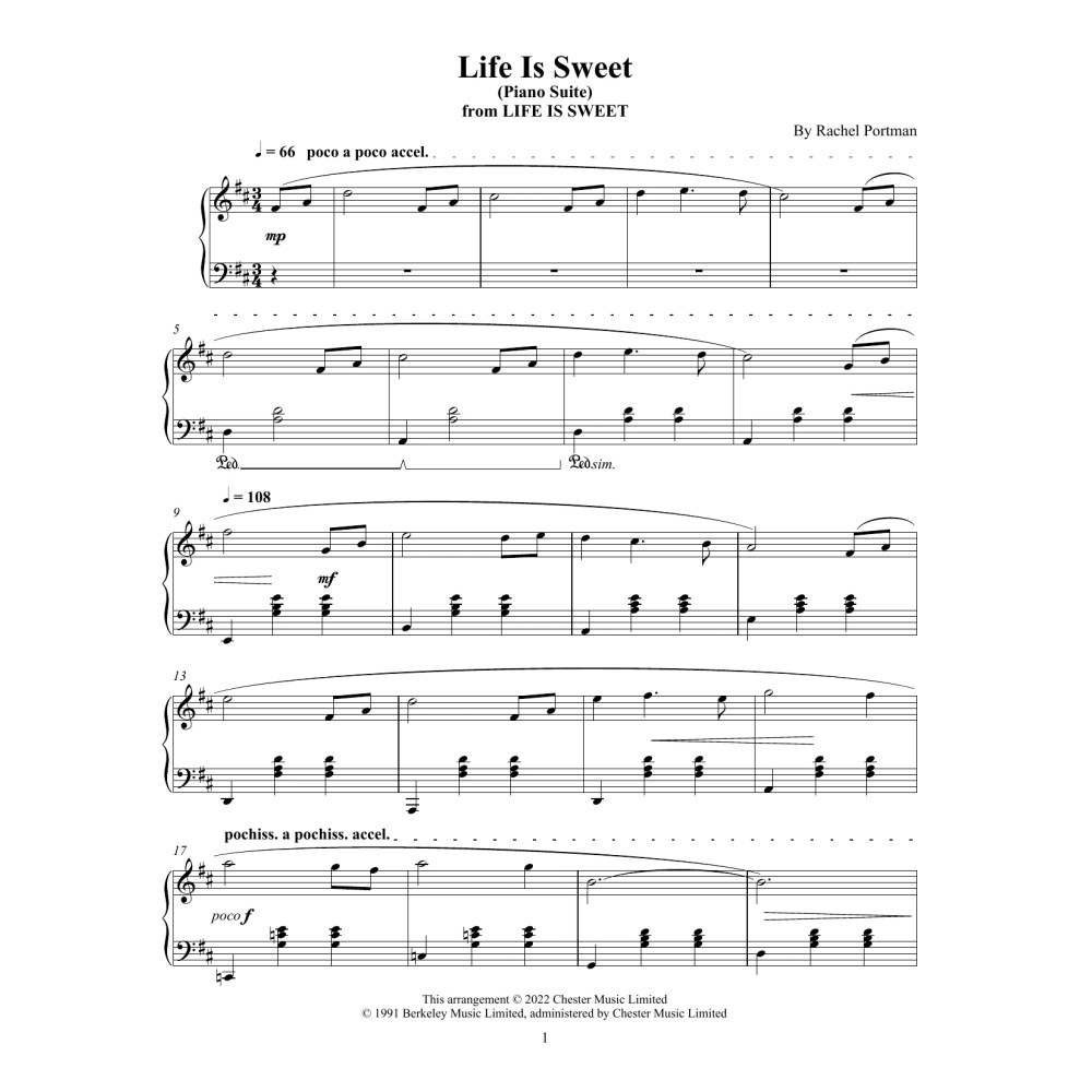 Life Is Sweet - Piano Suite