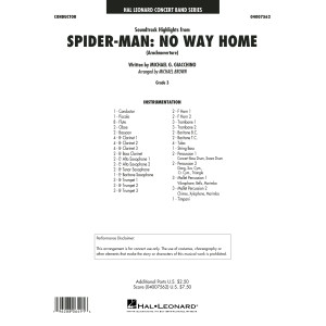 Soundtrack Highlights from Spider-Man: No Way Home (arr. Brown) - Conductor Score (Full Score)