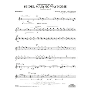 Soundtrack Highlights from Spider-Man: No Way Home (arr. Brown) - Bb Clarinet 1