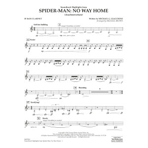 Soundtrack Highlights from Spider-Man: No Way Home (arr. Brown) - Bb Bass Clarinet