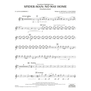 Soundtrack Highlights from Spider-Man: No Way Home (arr. Brown) - Eb Alto Saxophone 1