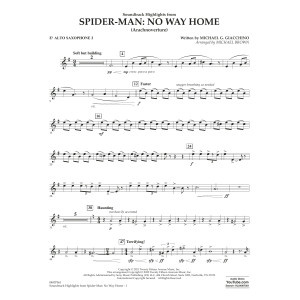 Soundtrack Highlights from Spider-Man: No Way Home (arr. Brown) - Eb Alto Saxophone 2