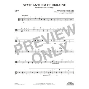 State Anthem of Ukraine (Shche Ne Vmerla Ukrainy) (arr. Murtha) - Pt.3 - Viola