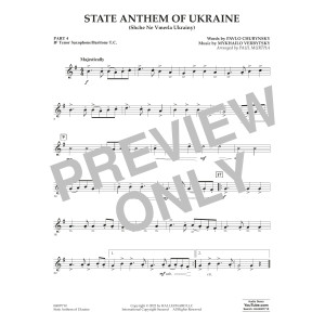 State Anthem of Ukraine (Shche Ne Vmerla Ukrainy) (arr. Murtha) - Pt.4 - Bb Tenor Sax/Bar. T.C.