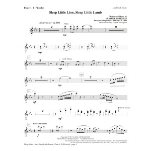 Sleep Little Lion, Sleep Little Lamb - Flute 1 & 2/Piccolo