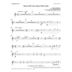 Sleep Little Lion, Sleep Little Lamb - Bb Trumpet 1