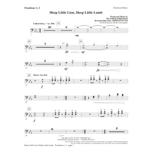 Sleep Little Lion, Sleep Little Lamb - Trombone 1 & 2