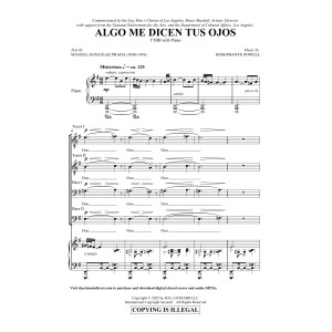 Algo Me Dicen Tus Ojos (from Three Spanish Songs for Men's Choir)