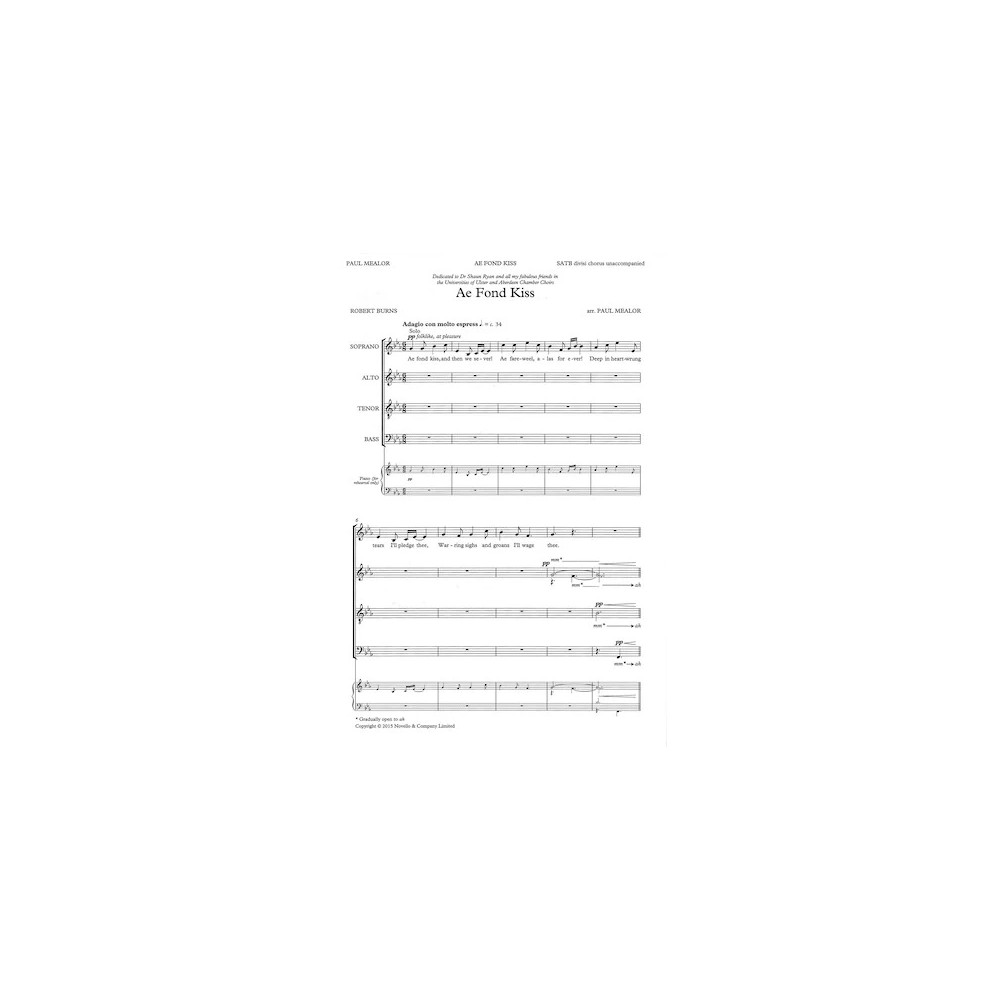 Ae Fond Kiss (arr. Paul Mealor)