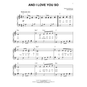 And I Love You So