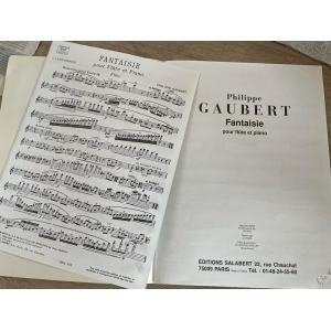 Sheet music for "Fantasy for flute and piano" by GAUBERT.