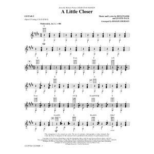 A Little Closer (from Dear Evan Hansen) (arr. Roger Emerson) - Guitar 2